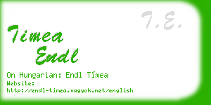 timea endl business card