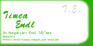 timea endl business card